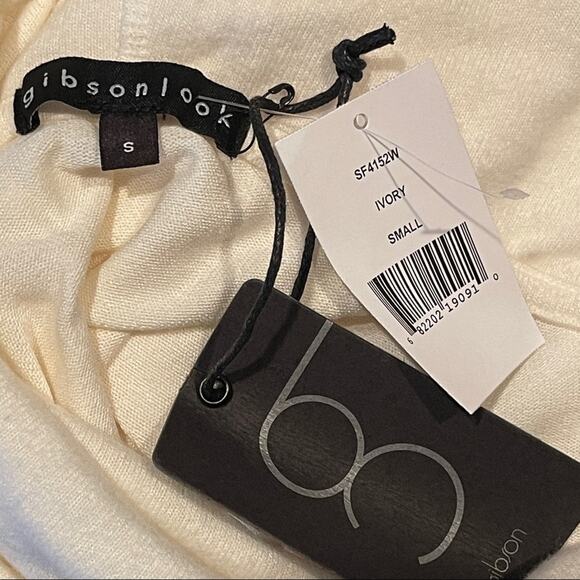 NWT NEW Nordstrom Gibsonlook Convertible neck sweater in Ivory Size Small - Picture 8 of 10